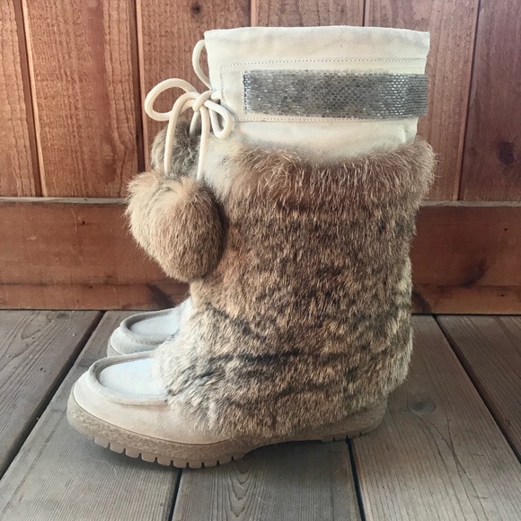 Coach Maryann Tan Rabbit Fur Boots - Picture 3 of 16